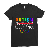 Autism   Red Instead   Acceptance Not Awareness T Shirt Ladies Fitted T-shirt | Artistshot