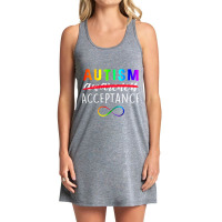 Autism   Red Instead   Acceptance Not Awareness T Shirt Tank Dress | Artistshot