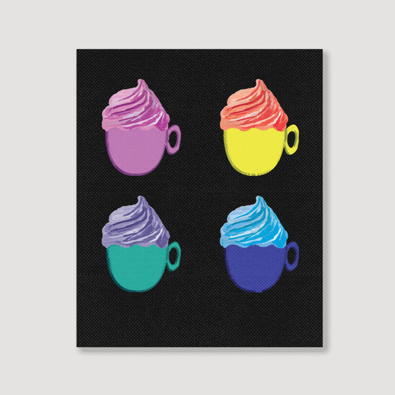 Cool Cup Icecream Dessert Collection T  Shirt Cup Ice Cream Dessert Il Portrait Canvas Print | Artistshot