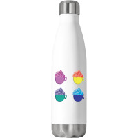 Cool Cup Icecream Dessert Collection T  Shirt Cup Ice Cream Dessert Il Stainless Steel Water Bottle | Artistshot