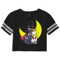 Moonlight Cats Scorecard Crop Tee | Artistshot