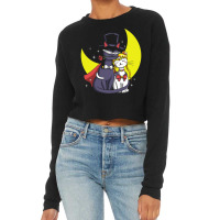 Moonlight Cats Cropped Sweater | Artistshot