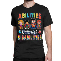 Autism Awareness Boy Abilities Outweigh Disabilities Teacher T Shirt Classic T-shirt | Artistshot