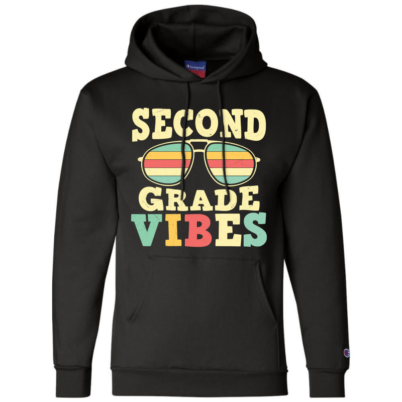 2nd Grade Vibes 2nd Grade Colorful Shirt Champion Hoodie | Artistshot