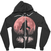 Bigfoot Moon Graphic Night Forest! Cool Sasquatch Men Women T Shirt Zipper Hoodie | Artistshot