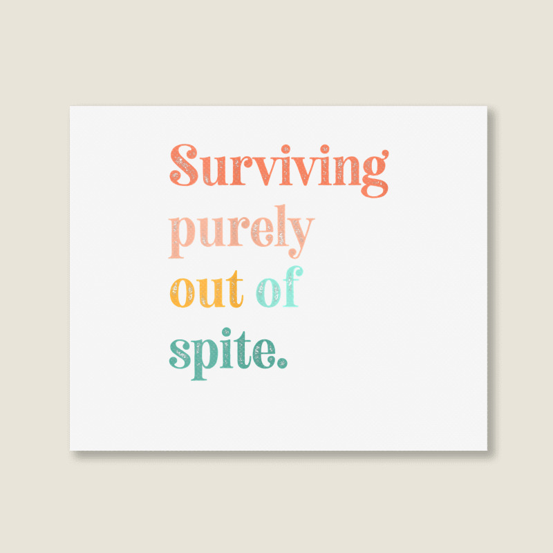 Womens Teens Living Out Of Spite, Surviving Purely Out Of Spite V Neck Landscape Canvas Print | Artistshot