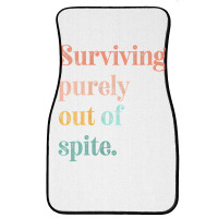 Womens Teens Living Out Of Spite, Surviving Purely Out Of Spite V Neck Front Car Mat | Artistshot