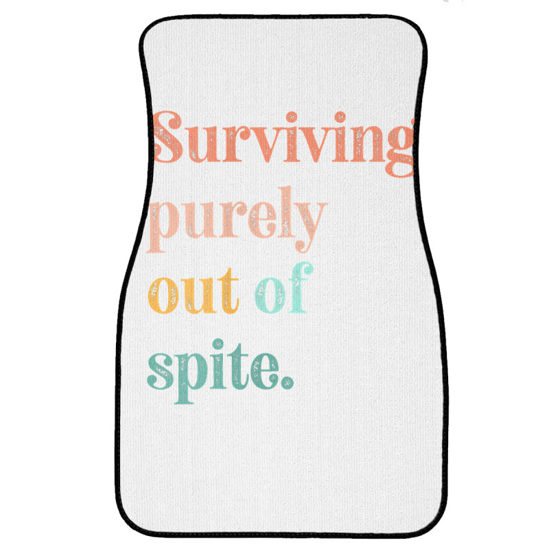 Womens Teens Living Out Of Spite, Surviving Purely Out Of Spite V Neck Front Car Mat | Artistshot