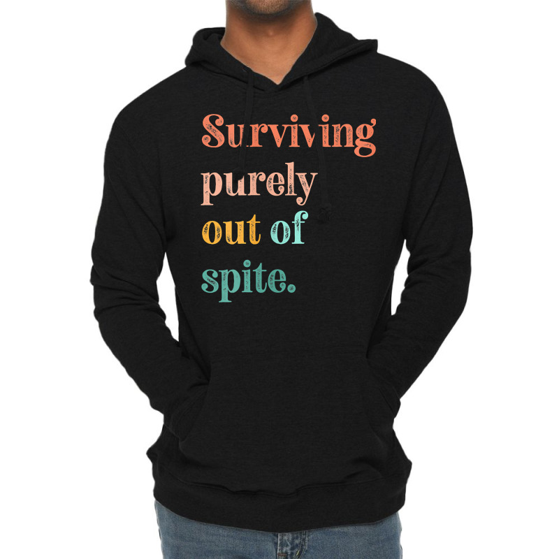 Womens Teens Living Out Of Spite, Surviving Purely Out Of Spite V Neck Lightweight Hoodie | Artistshot