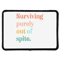 Womens Teens Living Out Of Spite, Surviving Purely Out Of Spite V Neck Rectangle Patch | Artistshot