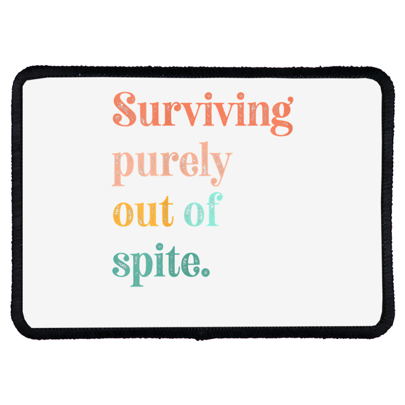 Womens Teens Living Out Of Spite, Surviving Purely Out Of Spite V Neck Rectangle Patch | Artistshot