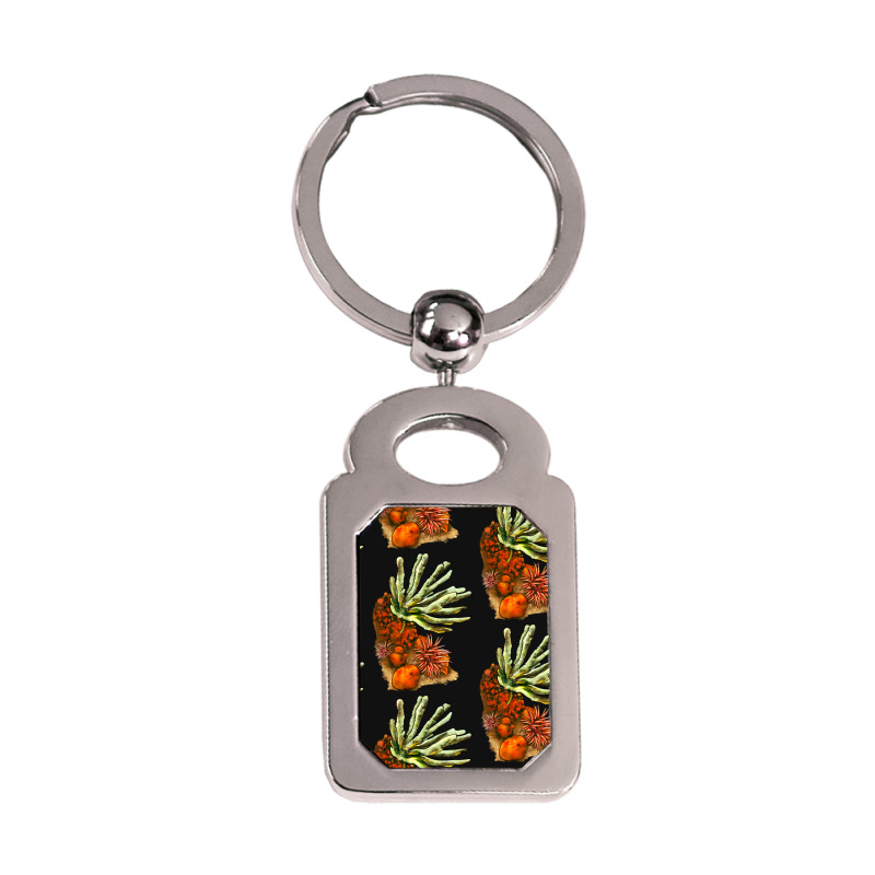 Coral Reef Silver Rectangle Keychain | Artistshot