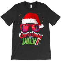 Funny Christmas In July Shirt Summer Santa Sunglasses Xmas T Shirt T-shirt | Artistshot