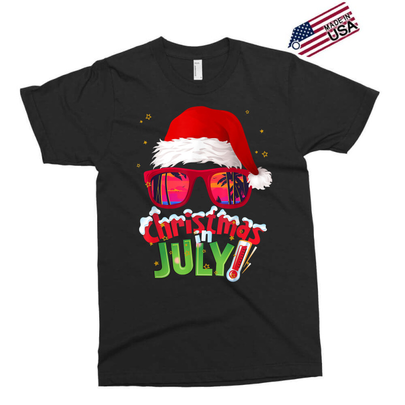 Funny Christmas In July Shirt Summer Santa Sunglasses Xmas T Shirt Exclusive T-shirt | Artistshot