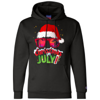 Funny Christmas In July Shirt Summer Santa Sunglasses Xmas T Shirt Champion Hoodie | Artistshot