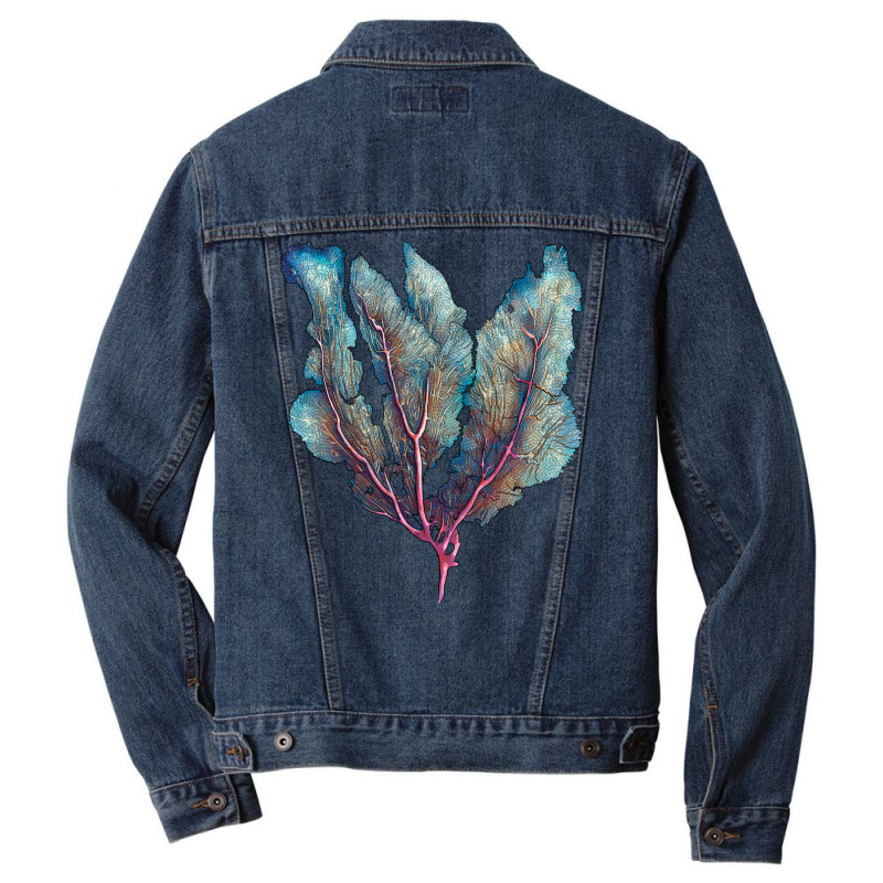 Venus Fan Sea Coral Men Denim Jacket | Artistshot