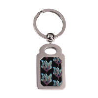 Venus Fan Sea Coral Silver Rectangle Keychain | Artistshot