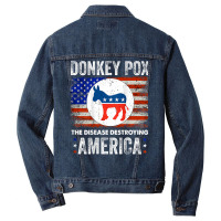 Donkey Pox The Disease Destroying America Back Print T Shirt Men Denim Jacket | Artistshot