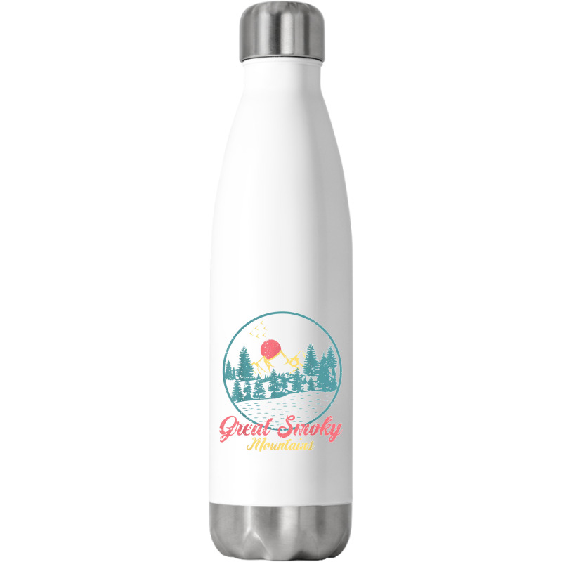 Great Smoky Mountains T Shirt Stainless Steel Water Bottle By ...