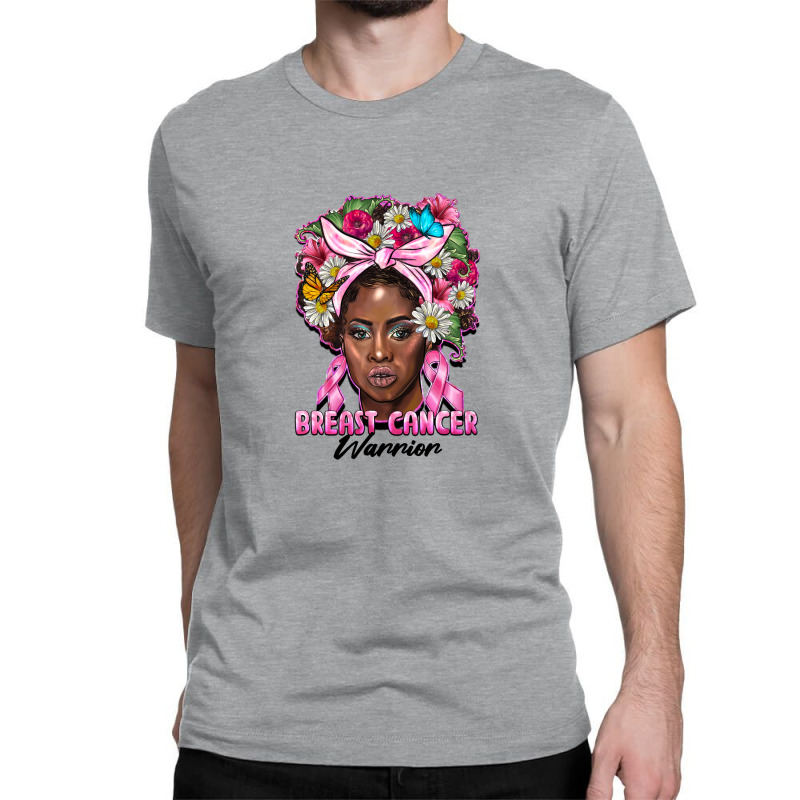 Breast Cancer Warrior Black Woman Classic T-shirt | Artistshot