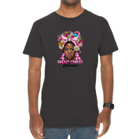 Breast Cancer Warrior Black Woman Vintage T-shirt | Artistshot