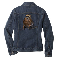 Sea Lion Illustrations Ladies Denim Jacket | Artistshot