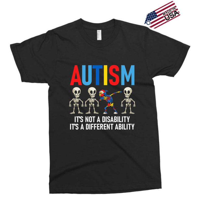 Dabbing Skeleton Not A Disability Autism Awareness Exclusive T-shirt by LindsayYuha | Artistshot