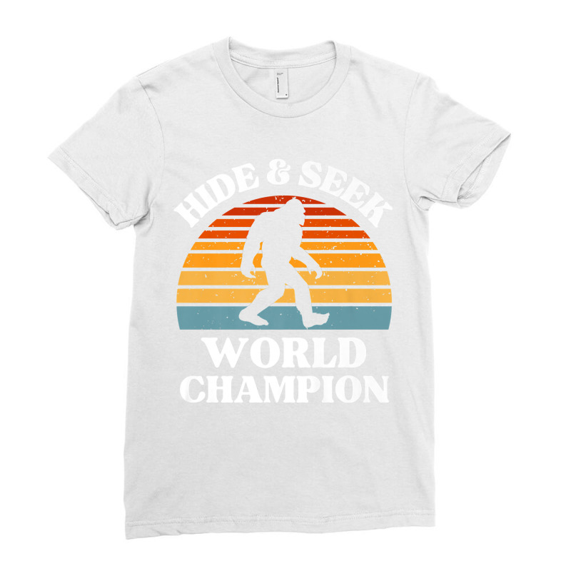 Bigfoot Vintage Sunset - Hide And Seek World Champion Premium Ladies Fitted T-Shirt by PhoebeHaggett | Artistshot