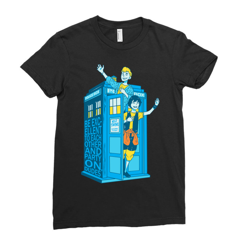 Most Excellent Time Travellers Ladies Fitted T-Shirt by nhan0105 | Artistshot