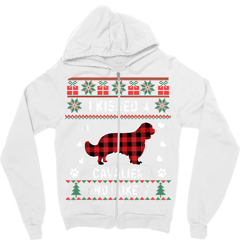 Cavalier Dog Lover Gifts Cavalier Dog Ugly Christmas Sweater Zipper Hoodie | Artistshot