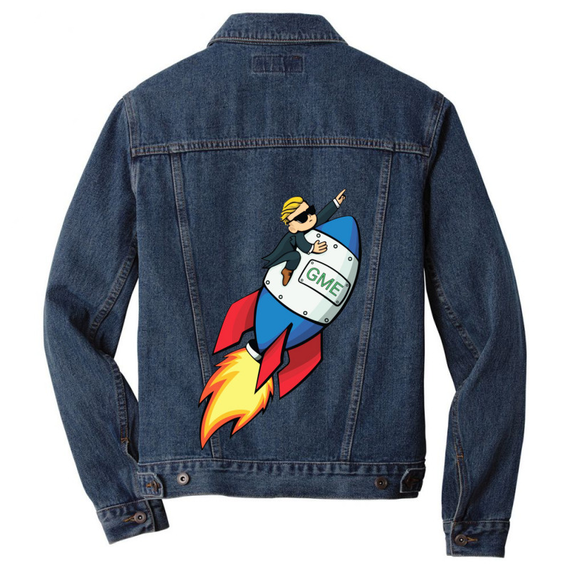 Run Gme Gamestock Men Denim Jacket by giokorek | Artistshot