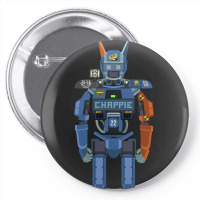 Chappie Flat Fanart Pin-back Button | Artistshot