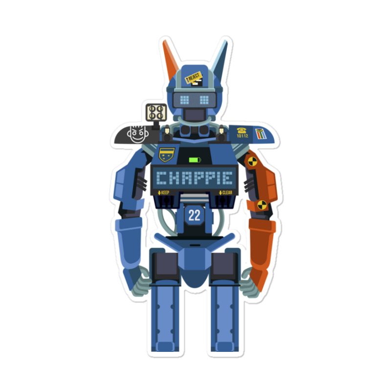 Chappie Flat Fanart Sticker | Artistshot