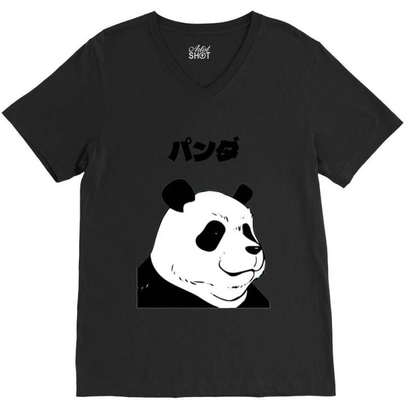 Panda V-neck Tee | Artistshot