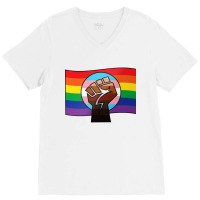 Pride Flag V-neck Tee | Artistshot