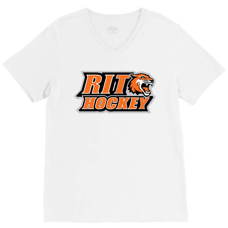 Rit Hockey V-neck Tee | Artistshot