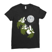 Three Wolf Link Moon Ladies Fitted T-shirt | Artistshot