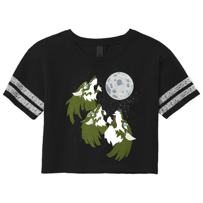 Three Wolf Link Moon Scorecard Crop Tee by time5803 | Artistshot