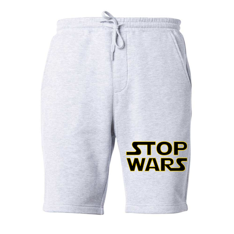 Stop Wars Fleece Short | Artistshot