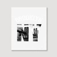 Brooklyn New York Skyline Hoodie Brooklyn Sweatshirt Portrait Canvas Print | Artistshot