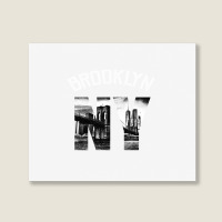 Brooklyn New York Skyline Hoodie Brooklyn Sweatshirt Landscape Canvas Print | Artistshot