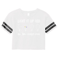 Wear Red Instead Autism Acceptance In April 2022 T Shirt Scorecard Crop Tee | Artistshot