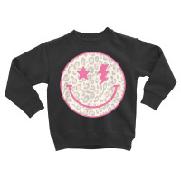 Trendy Leopard Smiley Face Lightning Bolt Toddler Sweatshirt | Artistshot