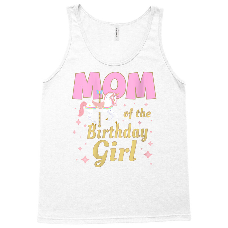 Womens Carousel Party Family Matching Mom 1st First Birthday Girl V Ne Tank Top | Artistshot