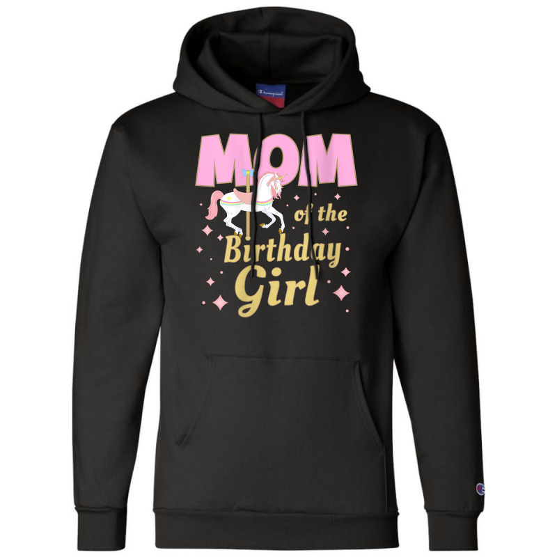 Womens Carousel Party Family Matching Mom 1st First Birthday Girl V Ne Champion Hoodie | Artistshot