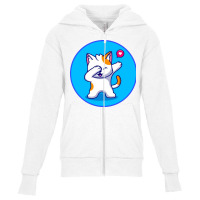 Cute Cat Dabbing Cartoon Youth Zipper Hoodie | Artistshot