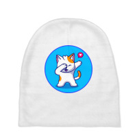 Cute Cat Dabbing Cartoon Baby Beanies | Artistshot