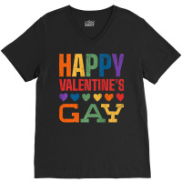 Lgbt Couples Valentines Day V-neck Tee | Artistshot