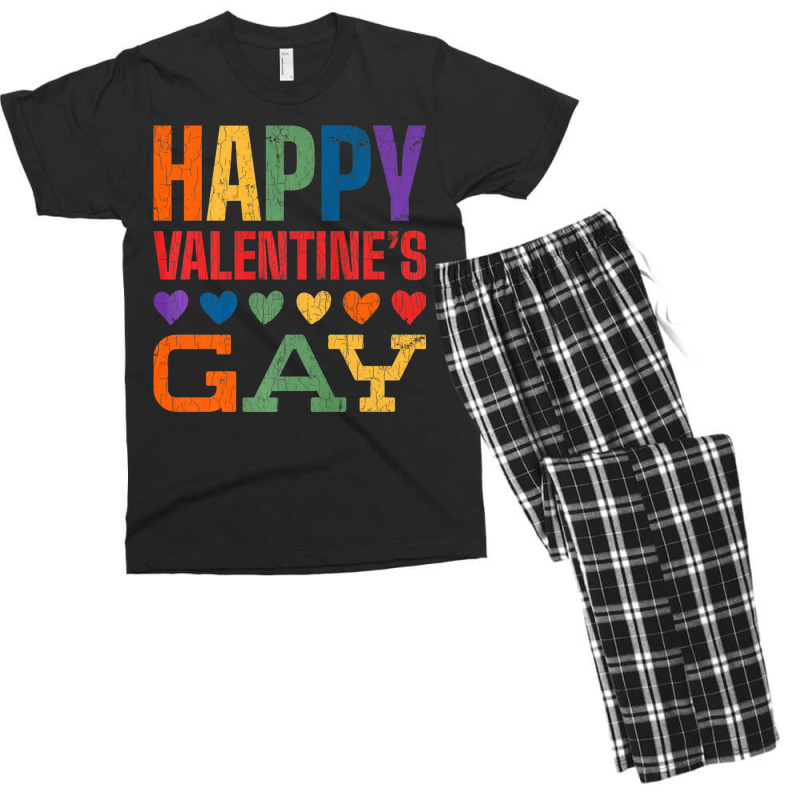 Lgbt Couples Valentines Day Men's T-shirt Pajama Set | Artistshot