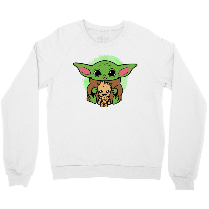 Baby Yoda And Wood Crewneck Sweatshirt | Artistshot